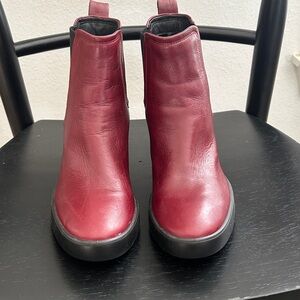 Ecco Women's Red Ankle Boots